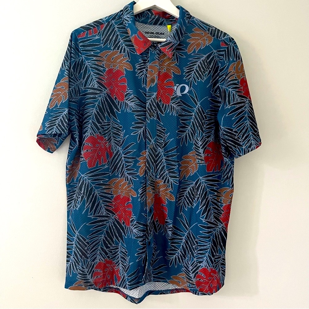 Men’s Pearl Izumi Blue Floral Cycling Jersey